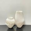 Modern Vase, White Minimalist Small Flower Holders for Pampas Grass Decor, Coffee Table & Shelf Decor, Abstract Vases for Flower Bouquet, Trendy Home