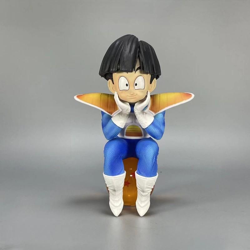 19-22CM Dragon Ball Anime Sitting Position Cute Figure Goku Vegeta Gohan Action Figurine PVC Model Toys Birthday Ornamen Gifts