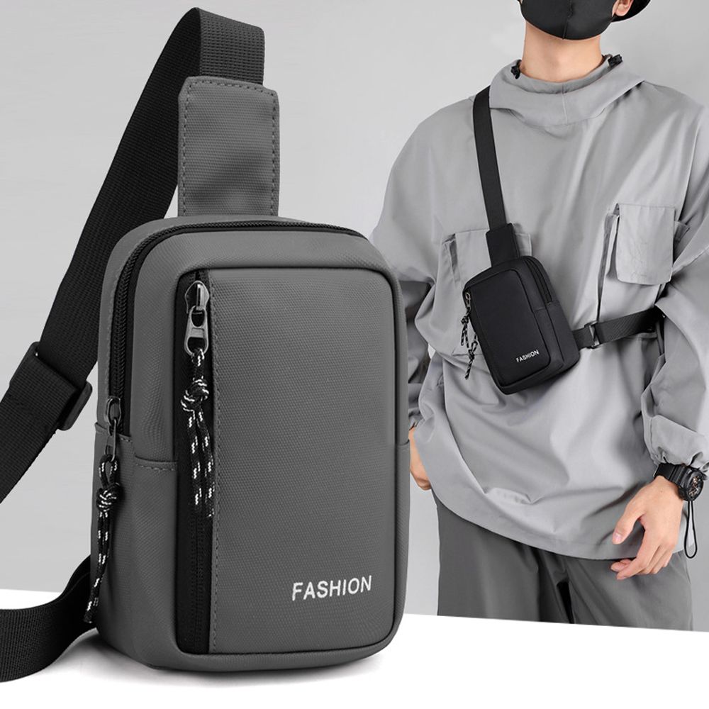 

Diagonal Oxford Chest Bags Crossbody Men s Shoulder Bag Handbag Small Backpack Messenger Outdoor серый