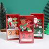 Christmas  Wooden Calendar with Blocks,Santa Snowman Deer Decor for Holiday/Farmhouse/Kitchen/Table/Room, Children Toys & Gifts