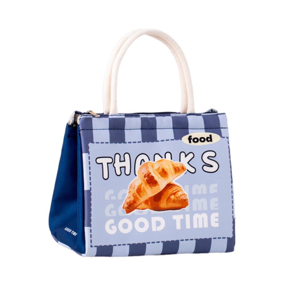 

Мультяшная сумка для ланча из алюминиевой пленки, водонепроницаемая термосумка для еды, сумки для хранения для пикника и путешествий, для улицы Croissant