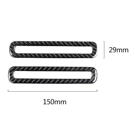 1 par de adesivos de fibra de carbono para saída de ar de porta de carro, capa decorativa para Ford Mustang