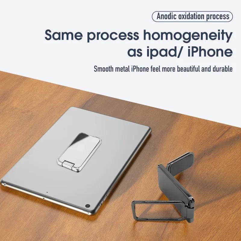 Mobile Phone Finger Ring Holder Foadable Stand Retractable Desktop Magnetic Bracket for IPhone 15 14 Ablet Phone Accessories