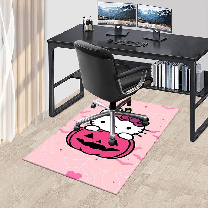1pc Hello Kitty Halloween Carpet Anti Slip Polyester Floor Mat for office,Bedroom