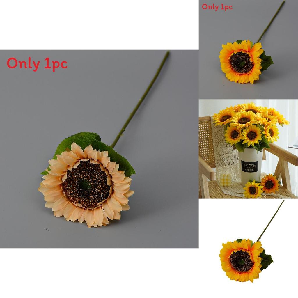 Sunflower Silk Floral Decor For Wedding Photography Home Office Styling