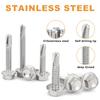 80 STÜCKE Blechschraube Außensechskant Unterlegscheibenkopf, 410 Edelstahl Blechschraube, Mit Bohrspitze, Außensechskantantrieb