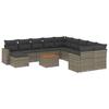 VidaXL Salon de Jardin avec Coussins 12 pcs, Canapés de Terrasse, Ensemble de Meubles de Patio, Mobilier d'Extérieur, Gris 3256753