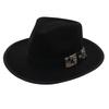 S New Peach-Top Jazz Hat Autumn And Winter Men'S And Women'S Retro Elegant Woolen Hat Big-Brimmed Top Hat