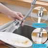 360° Rotatable Faucet Extender, 2-Mode Spray Nozzle for Kitchen Bathroom Sink, Water Saving Bubbler, Universal Fit Anti-Splash