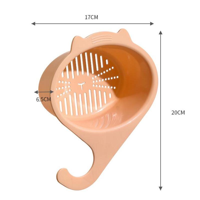 Kitchen Leftover Sink Strainer Sink Cat Shape Drain Basket General Fruit and Vegetable Drain Basket Multifunctional Drain Basket