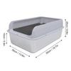 High-Sided Metal Kitty Litter Box, Rust-Resistant and Easy To Clean, Stainless Steel Cat Litter Box with Durable Anti-Stick Design (Large Size)