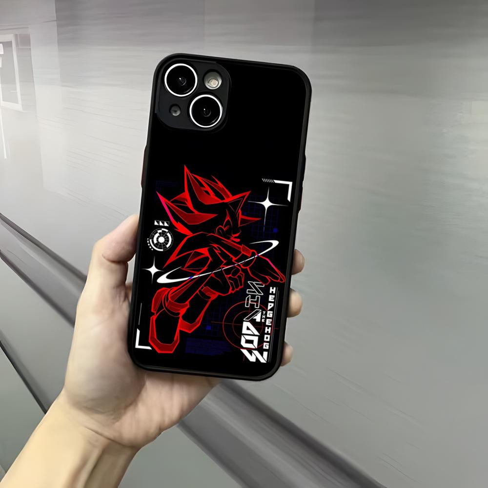 Anime Game S-Sonic Phone Case For Iphone 17 16 15 14 13 12 Pro Max Xr Air Plus Skin Feel Black Hard Shell Cover