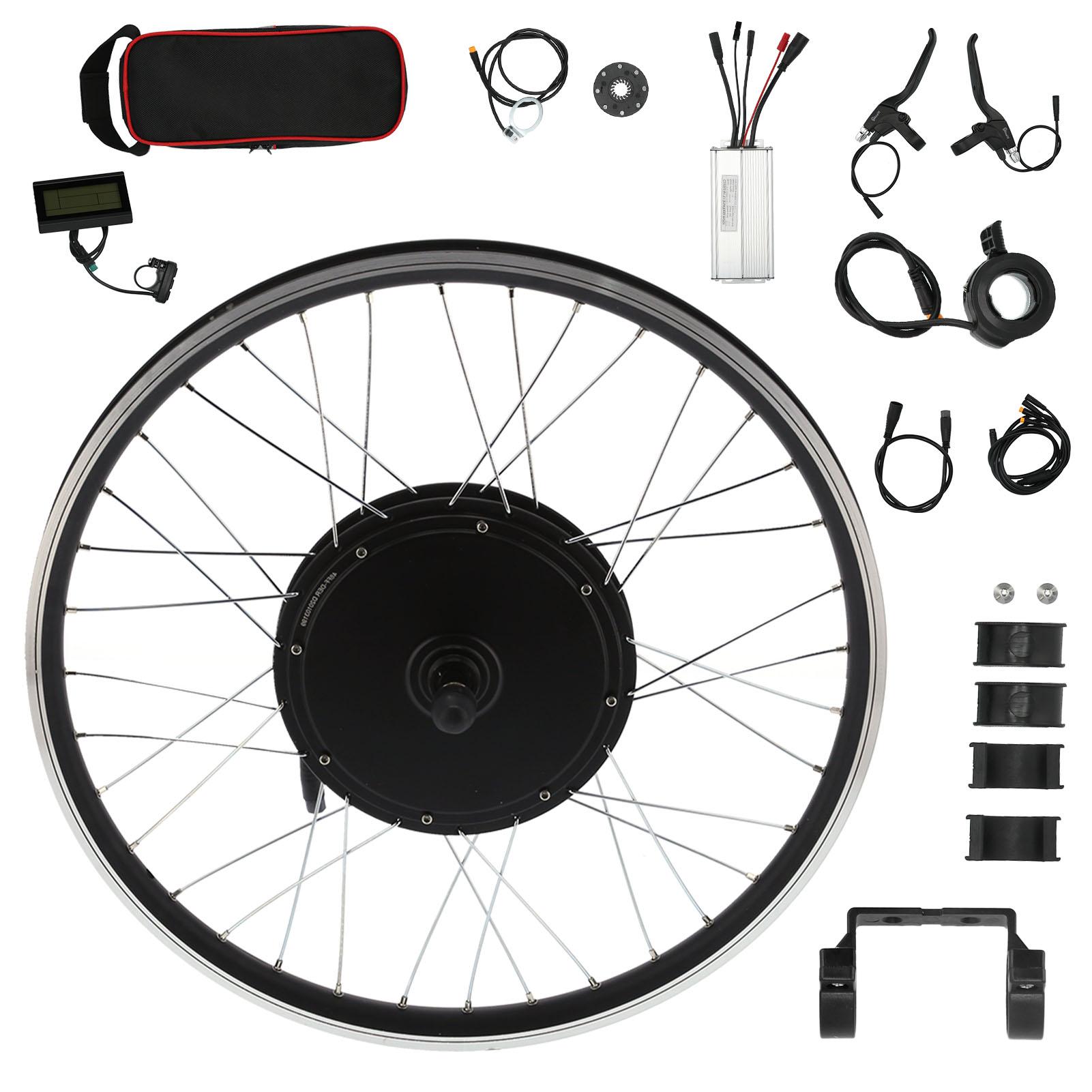 Electric Bicycle 26in Wheel Motor 48V 1000W Conversion Kit with for KTLCD3 Display