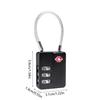 Customs Lock Luggage Lock Suitcase Lock Password Lock Travel Lock Practical Combination Padlock with Steel Cable