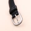 Womens Genuine Leather Belt With Pin Buckle Slim Business Waistband Office Casual Formal Wear Black Brown Beige Tan