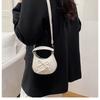 Cute Bowknot Shoulder Bag for Women Mini Hobo Bag Glossy Patent Leather Underarm Purse Vintage Y2K Crossbody Bag Sweet Girls Handbag