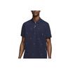 Fashion Loose Comfortable Trendy All-Match Printed Short Sleeve Polo Shirt Men Tops Blue CI9783-451