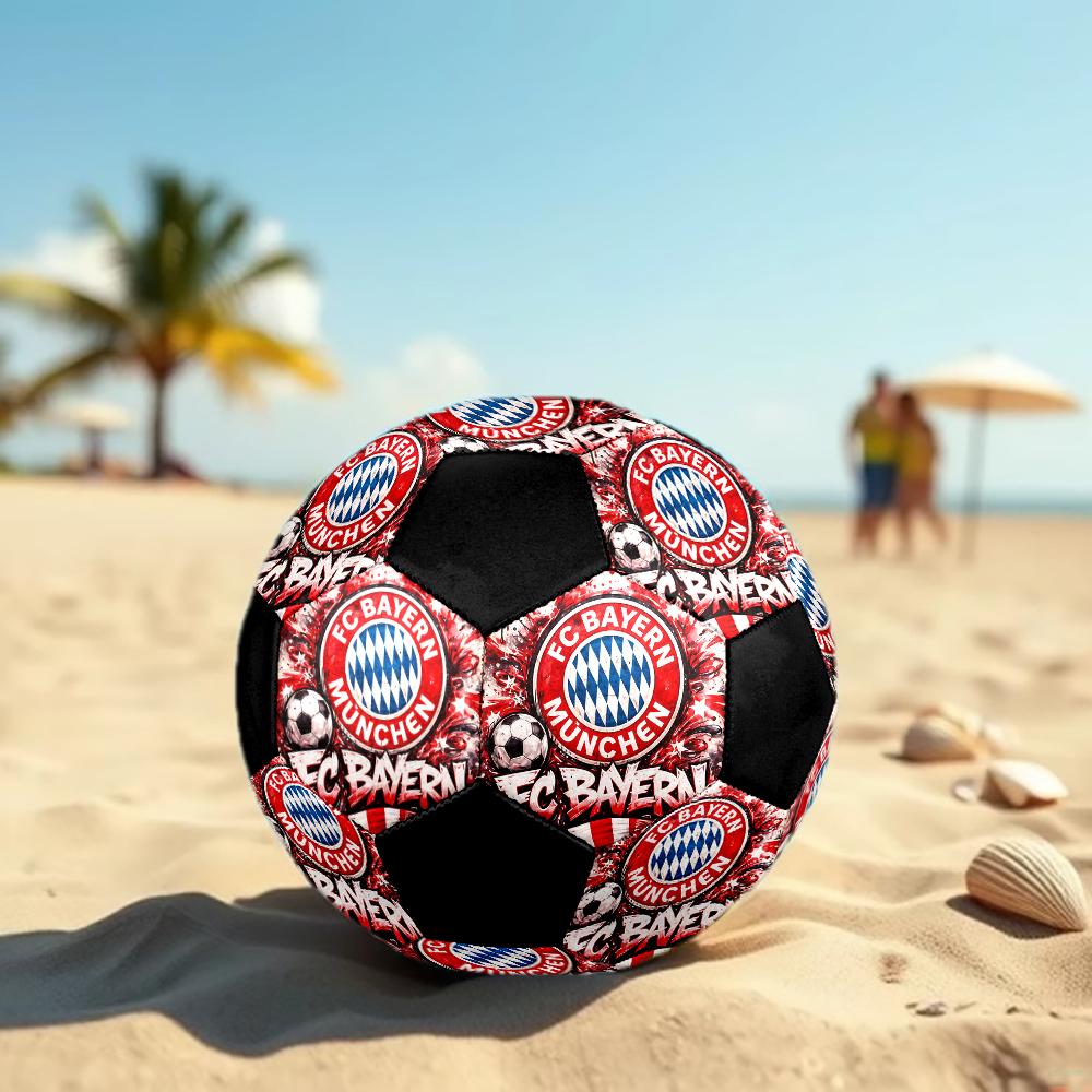 TAGLIA 5 Pallone da Calcio FC Bayern München Colorato Per Tutte le Età Cucito a Macchina PVC Pronto per la Competizione Resistente Alto Rimbalzo