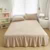 Ruffled Bed Skirt King Size Bed Skirt with Platform Queen Size Wrinkle-Free Fade Resistant Bed Skirt for Bedroom Hotel Women Men