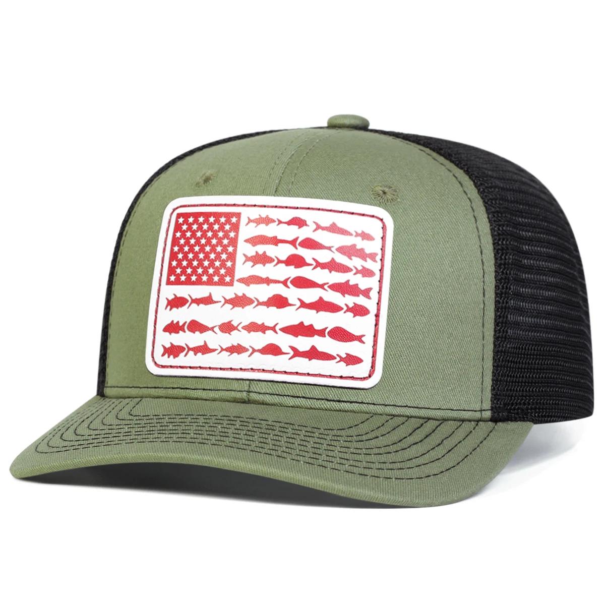 Unisex Witte Vlag Kleine Vis Leer Label Baseball Net Petten Lente Zomer Buiten Verstelbaar Casual Petten Zon Bescherming Hoed Pet gray