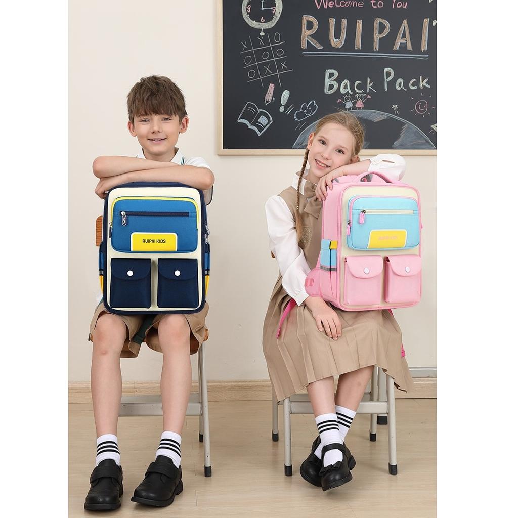 Children's Schoolbags for Grades 1-3, Weight-reducing and Spine-protecting, Large-capacity Primary School Students' Schoolbags