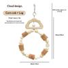 Eco-Friendly Wood Bird Swing Chew Toy for Parrots & Other Birds-Durable Boredom Buster Pet Toy Indoor/Outdoor Use