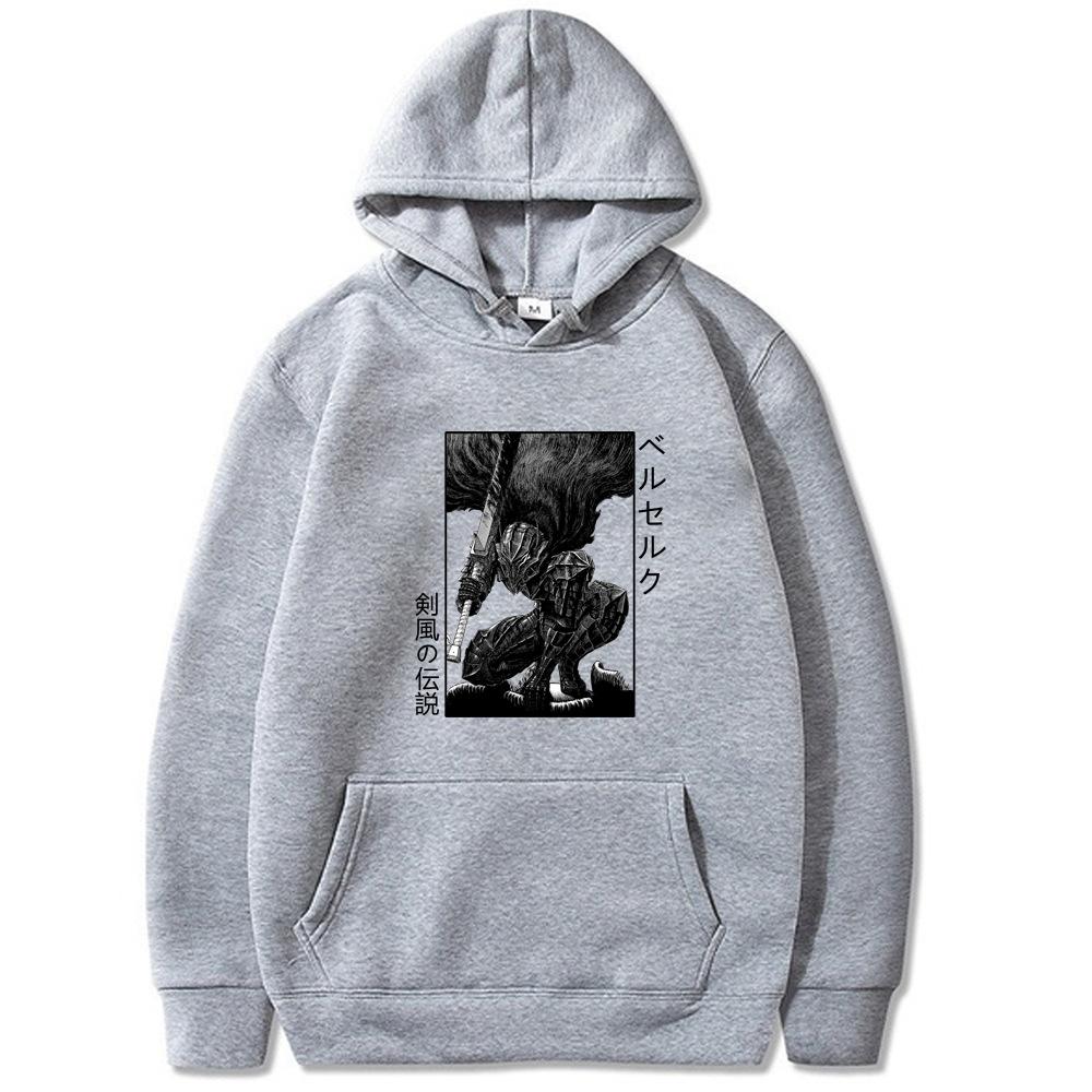 Berserk Japanese Animation New Hoodie Men's and Women's Harajuku Pullover Street Wear Unisex Autumn Winter Plushed Sweater Brand