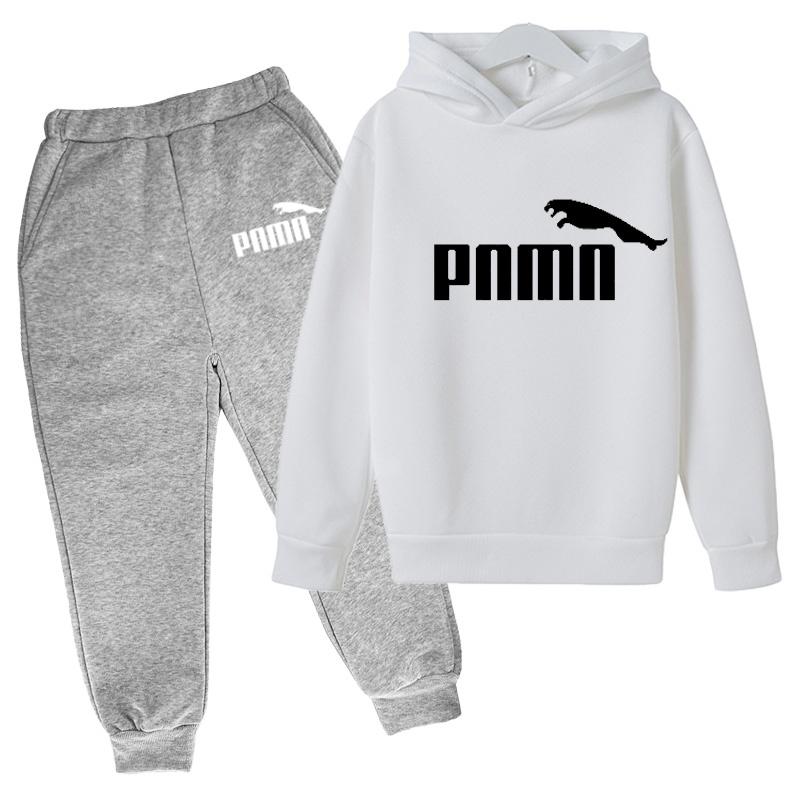 Kinder Herbst Winter Kleidung Hoodie Buchstaben Marke Pullover Jungen Mädchen 3-12 Jahre Sweatshirt+Hose Charmantes Freizeit Party Sport Set