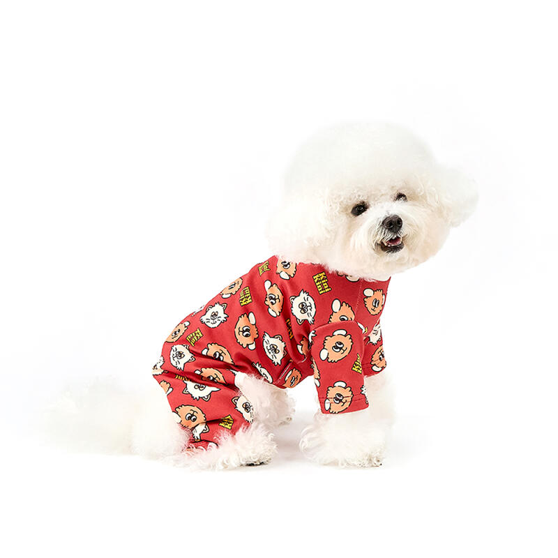 LEKI AND LENI FACE PATTERN ALL IN ONE-RED M
