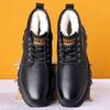 2024 Winter Plush Warm Cotton Shoes for Men's Snow Boots Comfortable Thick Men's High Top Shoes Cold Ankle Boots Free Delivery