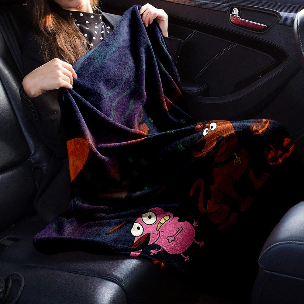 1pc Scooby Doo Halloween Soft Warm Throw Blanket Nap Blanket For Couch Sofa Office Bed Camping Travel,Comfortable