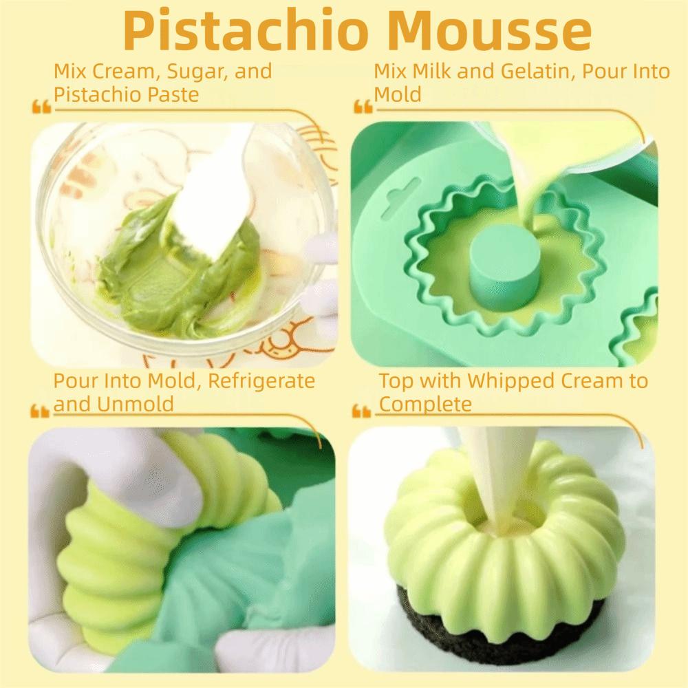 Silicone Doughnut Baking Mold DIY Cake Mold Non-Stick Silicone Baking Pan Chocolate
