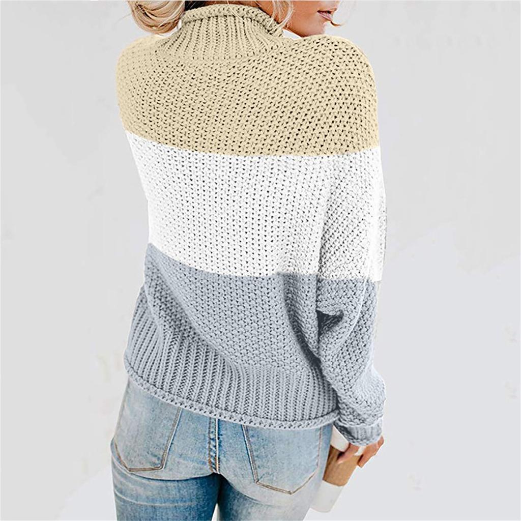 Womens Off The Shoulder Sweater Casual Knitted Loose Long Sleeve Pullover