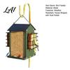 Large Capacity Bird Feeder Metal Suet Feeder Hanging with Cage Easy to Clean House Shaped Wild for Outdoors Garden Yard Decor Outside