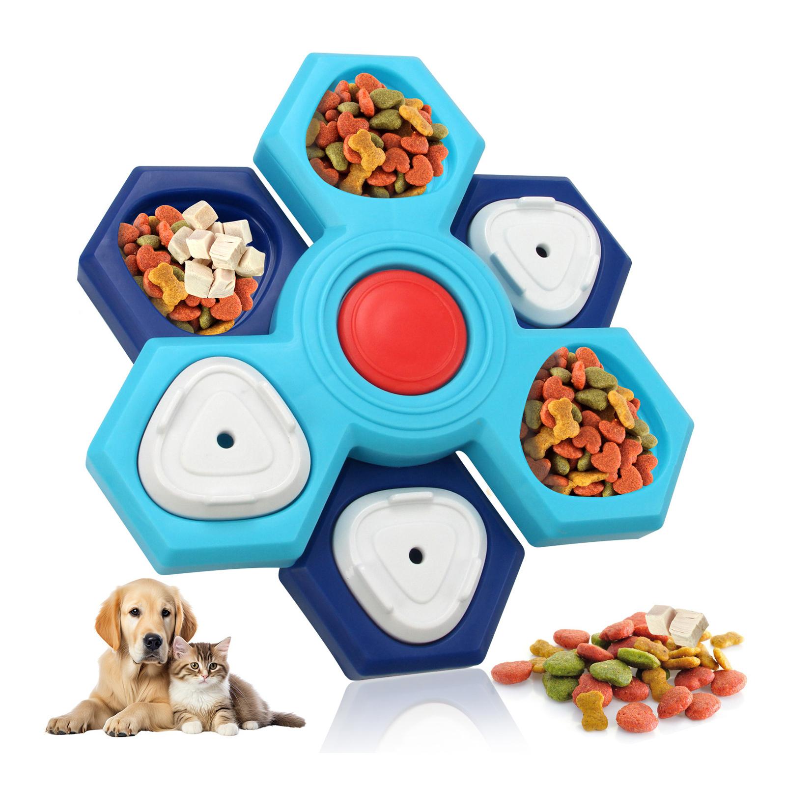 Unique Dog Treat Puzzle Cats Toy Slows Down Feeding for Better Health Prevent Obesity Enrichment Rotating Toy
