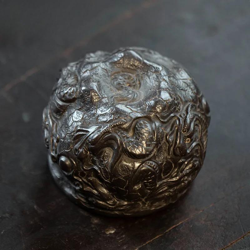 100ml Yixing Zisha Nine Dragon Fish Transforms Teacup Zen Tea Bowl Cute Cup Tea-tasting Smelling Cup Jianzhan Master Cups Teaset