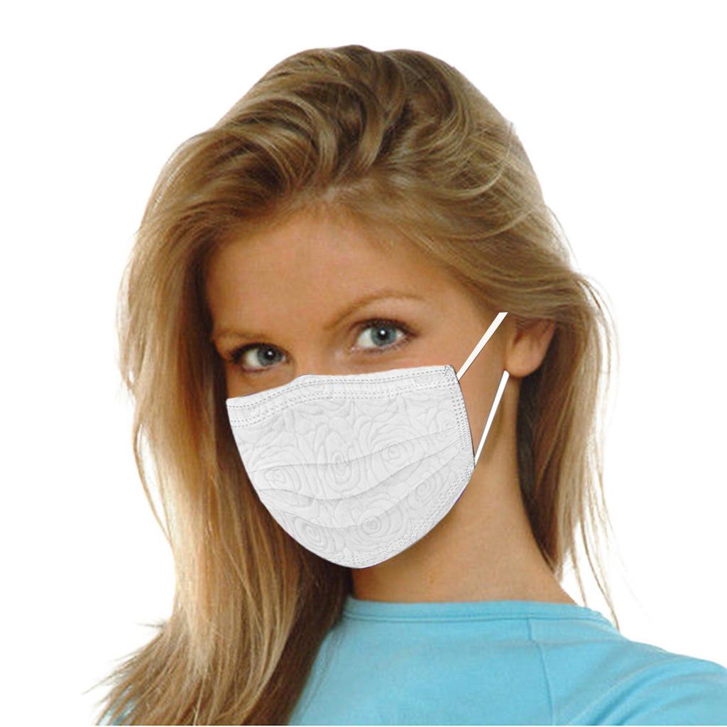 Adult Man Women Rose Mask Disposable  Mask Industrial 3Ply Ear Loop 10PCS Mask
