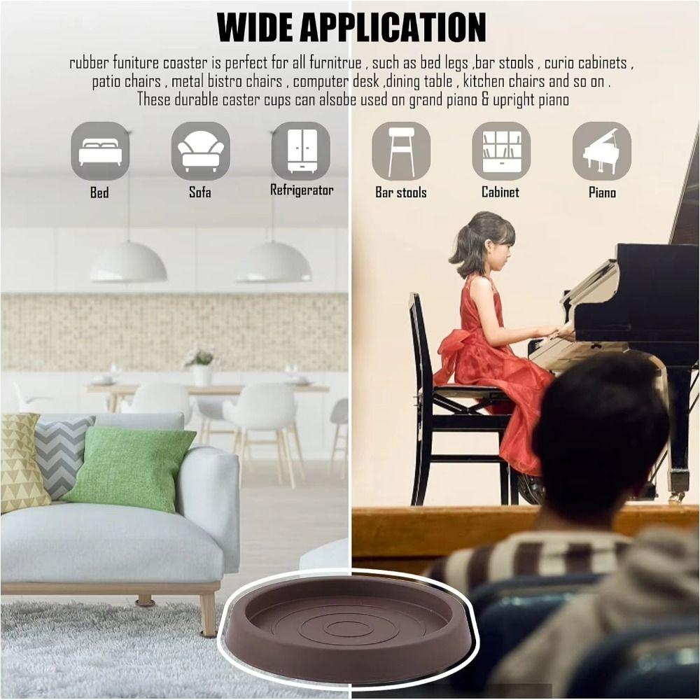 Round Rubber Anti Slip Caster Cup Anti-Skid Rubber Couch Stoppers  Farmhouse Cabinets
