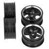 4pcs RC Aluminium Alloy Wheel Rim Hubs for MN86 1 12 RC Crawler Upgrade AccessoriesBlack