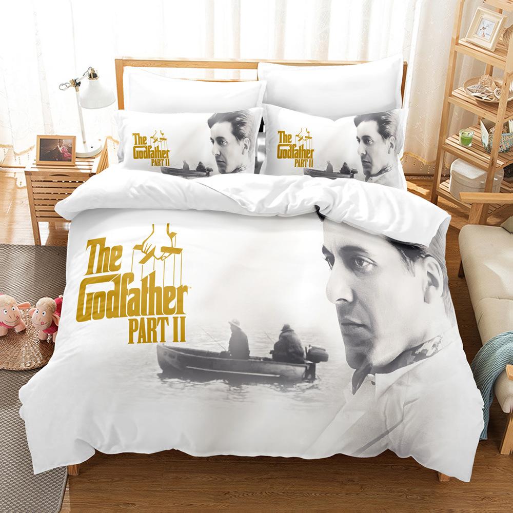 Comforter Godfather Bedding Set Single Twin Full Queen King Size Gangster Boss Bed Set Aldult Kid Bedroom Duvet Sets 3D Print 011