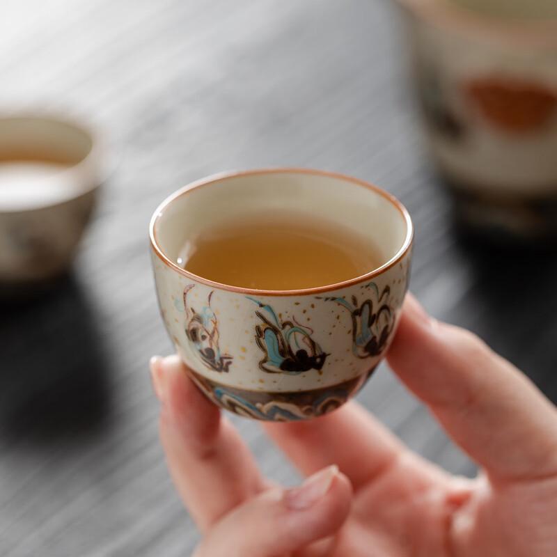 Dunhuang Ru Kiln Portable Ceramic Travel Tea Set
