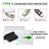 Type-C Dust Plug Silicone USB C Port Cover Cap Charger Port Protector Compatible with Most USB C Phones Laptops Black