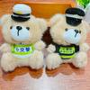 Cartoon Traffic Bear Doll Keychain Cute Car Key Chain 3D Schoolbag Pendant  Student