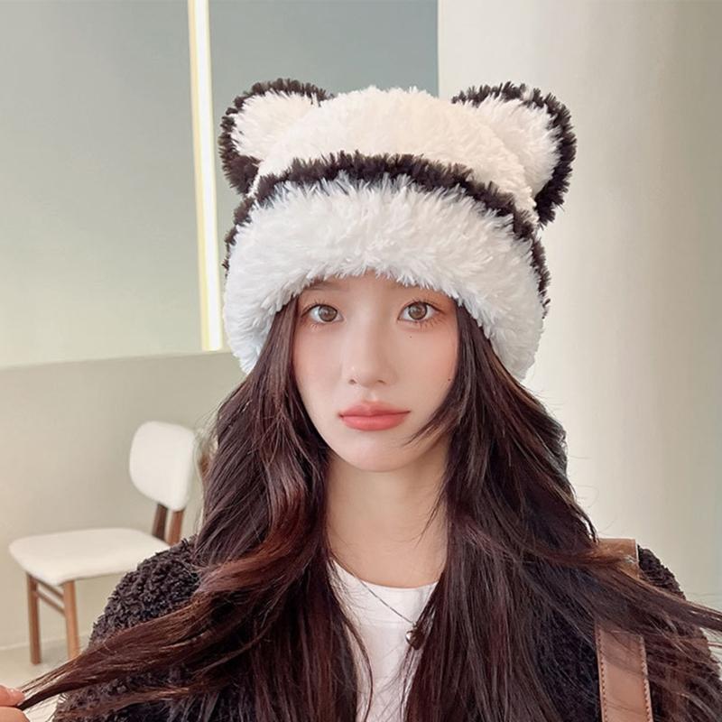 Mädchen Bärenmütze Y2K Fellohren Mütze Felliger Bär Geschenke Warme Wintermütze Erwachsene Kinder Fellohren Winter Foto-Requisiten
