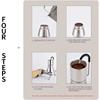 Camping Moka Pot Espresso Maker Coffee Distiller Maker Stainless Steel Moka Pot Coffee Maker for Outdoor Camping Accessories