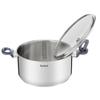 Tefal faitout dailycook en inox - ø 24 cm - 5 l - avec couvercle en verre - tous feux dont induction