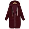 Europe, America, cross-border Amazon autumn and winter super long velvet large size women's sweater loose hooded jacket cardigan