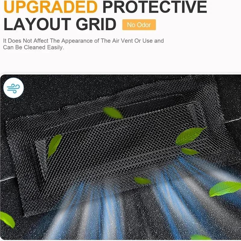 Air Outlet Cover For Tesla Model 3 Y Under Seat Anti-Blocking Dust Protective Net Car Styling Interior Modification Accessories