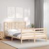 VidaXL Bed Frames with Double Headboard Solid Wood 3193896