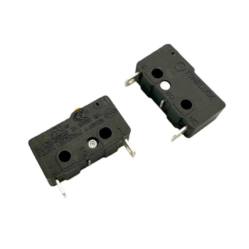 Micro Switch S12 Gas Stove Valve: 2-Pin, Normally Closed, Reset Button, 5A.